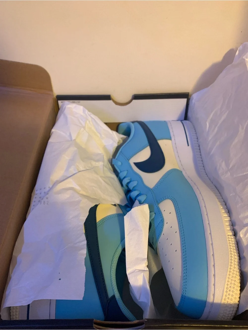 Nike Air Force 1 '07 Low Aquarius Blue Coconut Milk HF4837-407 - Men’s Size 14